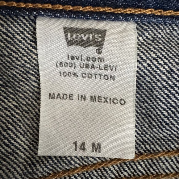 Vintage Levi's 100% Cotton Dark Blue Denim Classic Relaxed Tapered Jeans Size 10 - Picture 9 of 10
